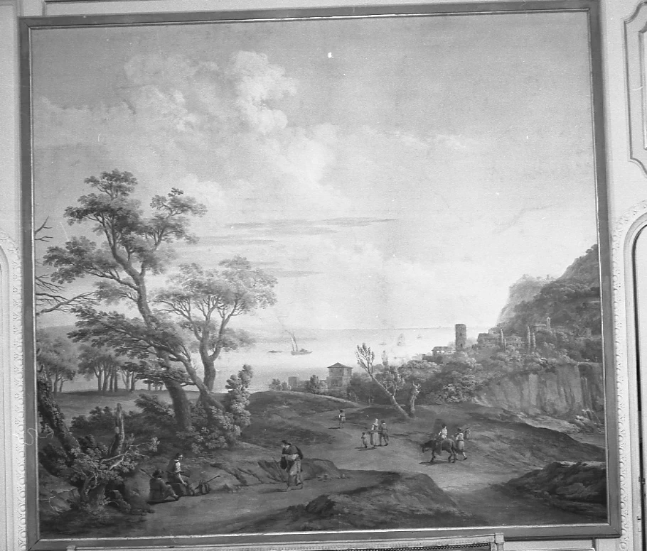 Vincenzo Martinelli-paesaggio marino con figure - Reano, Torino